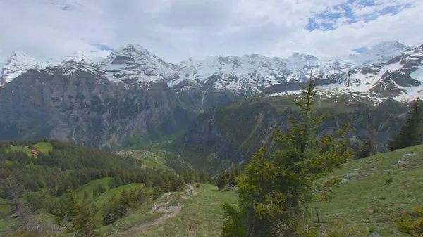 Above a Swiss Mountain Village, Switzerland