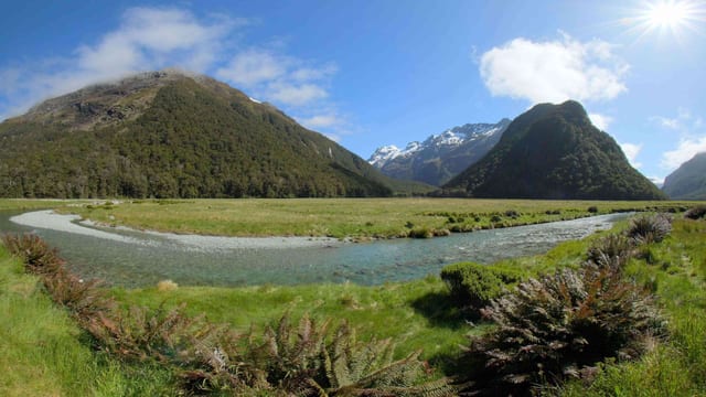 Alpine River Flow, Fiordland, New Zealand