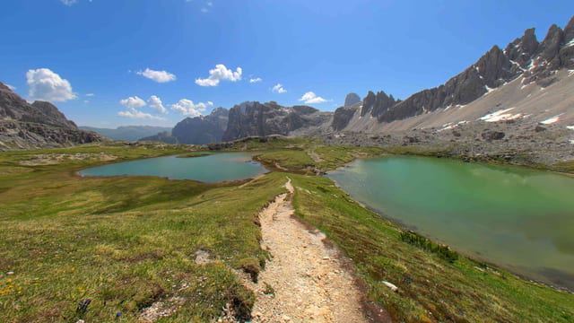 Alpine Twin Lakes, Dolomites, Italy