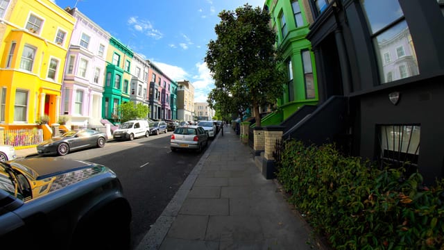 Colourful Streets of Notting Hill, London, England