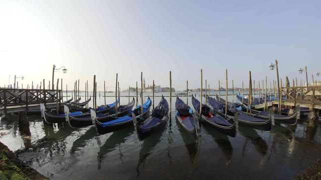 Gondolas of Venice, Venice, Italy