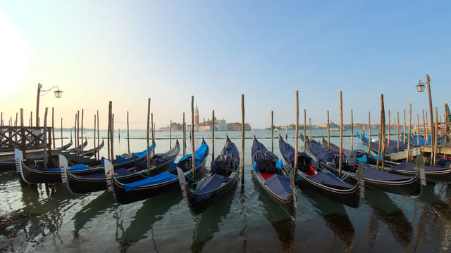 Gondolas of Venice, Venice, Italy