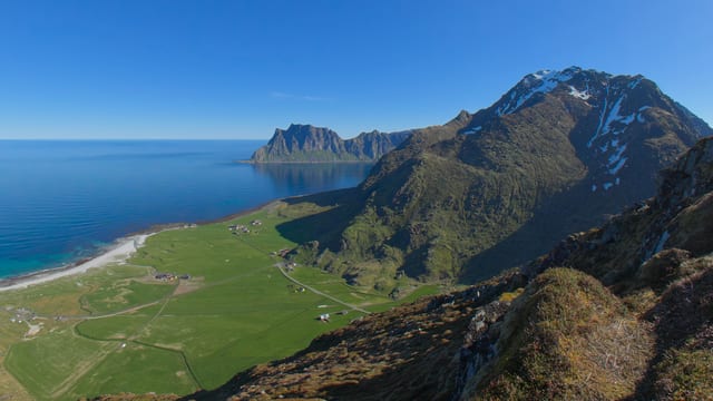 High Above the Arctic Shore, Lofoten, Norway