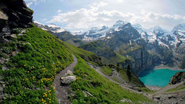 Lake Oeschinen Loop, Bernese Oberland, Switzerland