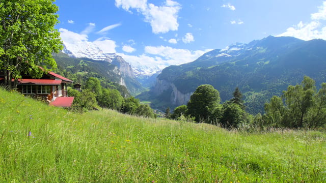 Lauterbrunnen Valley Viewpoint, Bernese Oberland, Switzerland