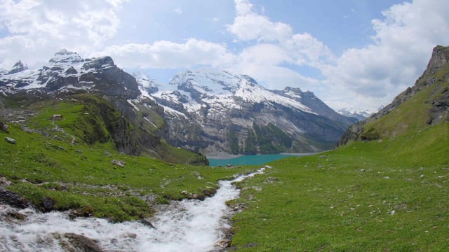 Oeschinen Lake Stream, Bernese Oberland, Switzerland