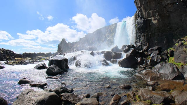 Oxarafoss Waterfall, Golden Circle, Iceland