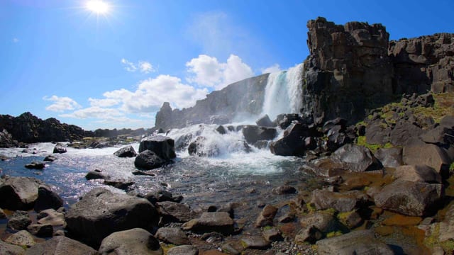 Oxarafoss Waterfall, Golden Circle, Iceland