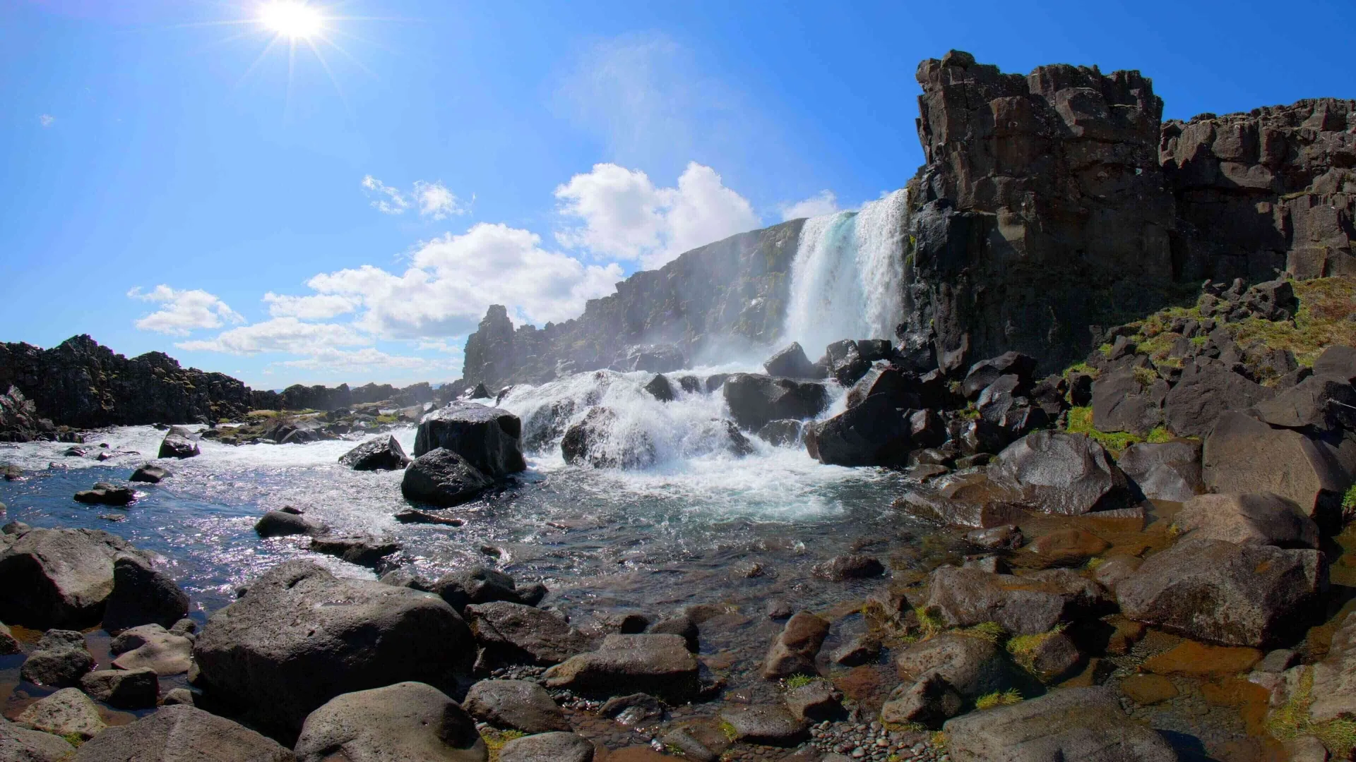 Waterfall & River VR Experiences: Oxarafoss Waterfall