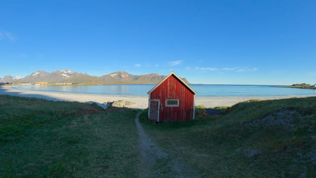 Red Beach Hut, Lofoten, Norway
