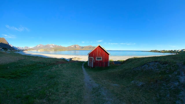 Red Beach Hut, Lofoten, Norway