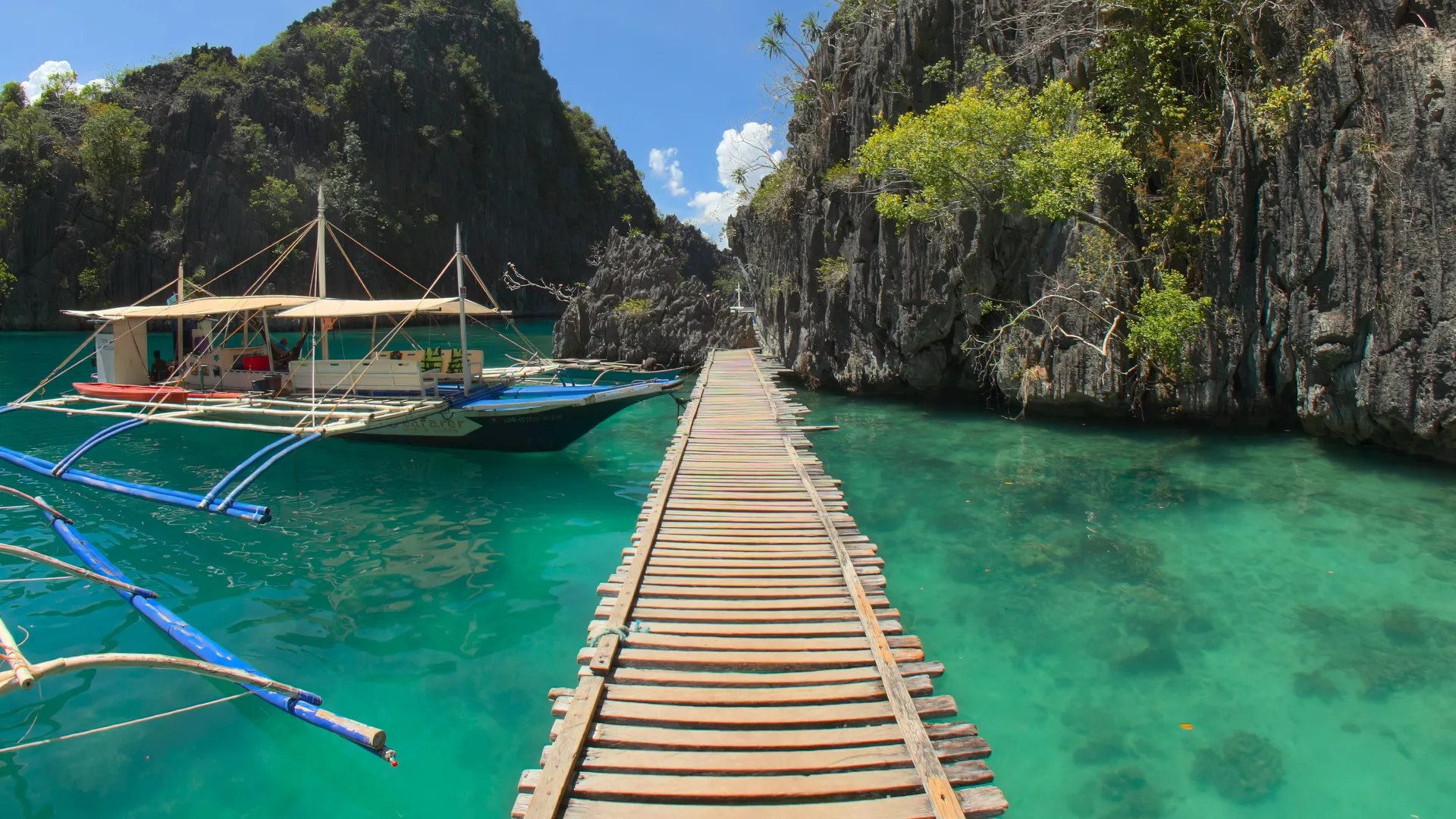 Tropical Lagoon Boardwalk, Coron, Philippines