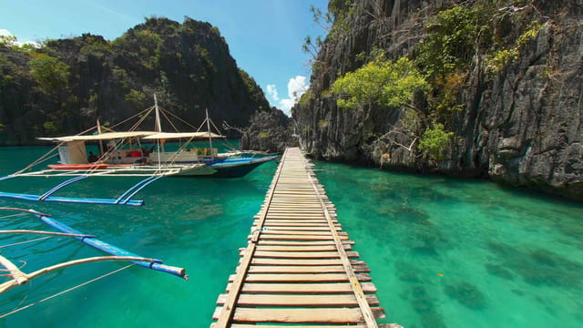 Tropical Lagoon Boardwalk, Coron, Philippines