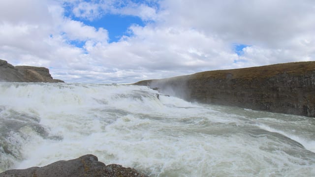 Waterfall Carved by Ice and Time, Golden Circle, Iceland